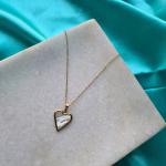 Moon Stone Heart Necklace