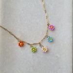 Multi colour Daisy Necklace