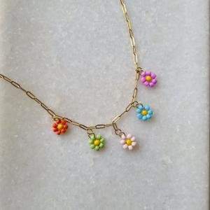 Multi colour Daisy Necklace