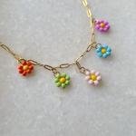 Multi colour Daisy Necklace