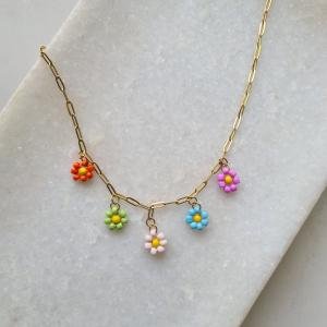 Multi colour Daisy Necklace