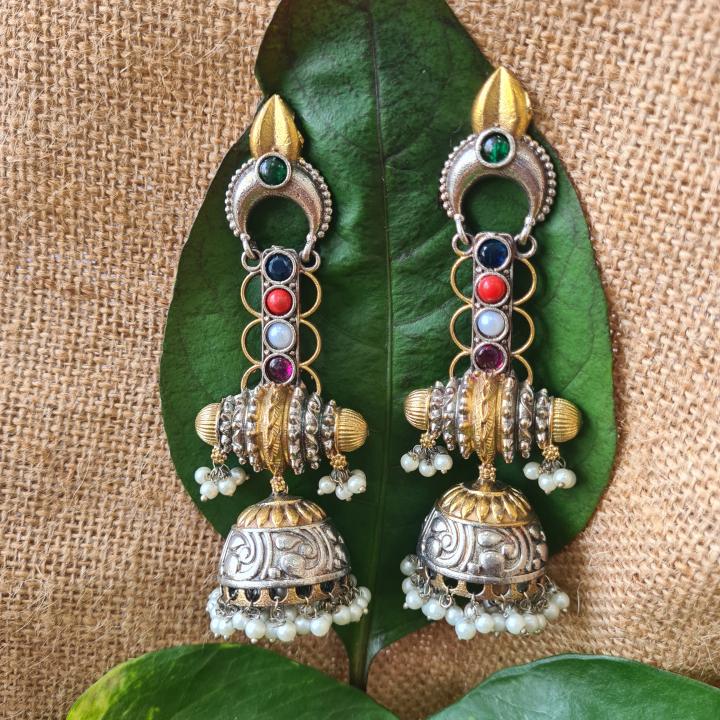 Navrang German Silver Earring_12