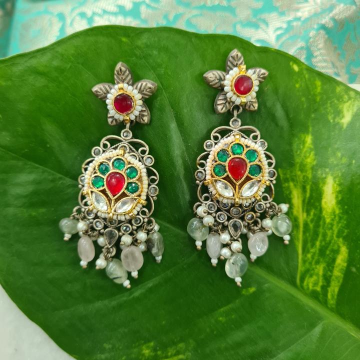Navrang German Silver Earring_06