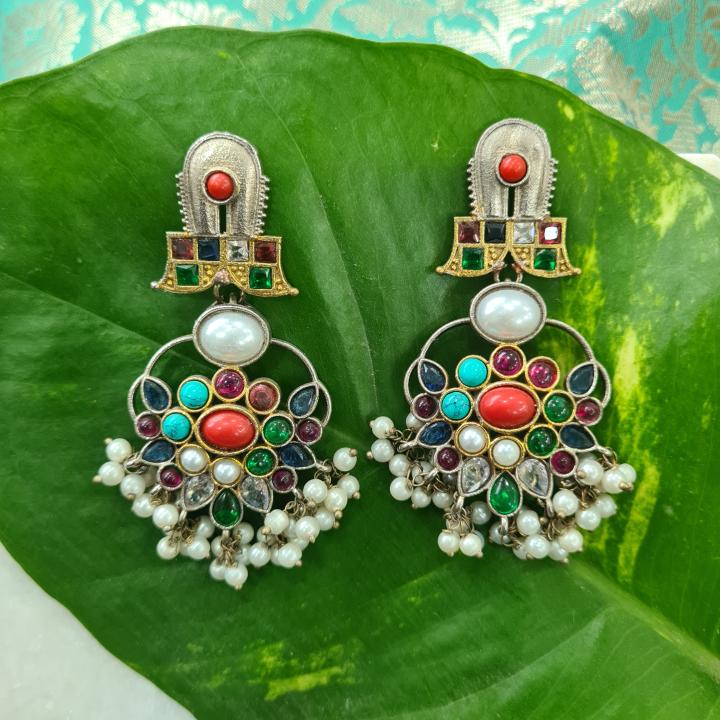 Navrang German Silver Earring_05