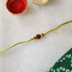 Lime Green Rudraksh Rakhi