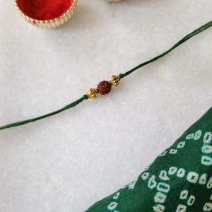 Dark Green Rudraksh Rakhi