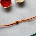 Red And Yellow Rudraksh Rakhi