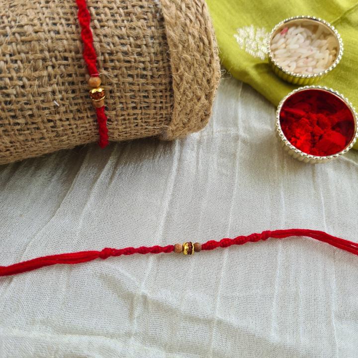 Sandal Wood Beads Rakhi 7