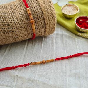 Sandal Wood Beads Rakhi 3