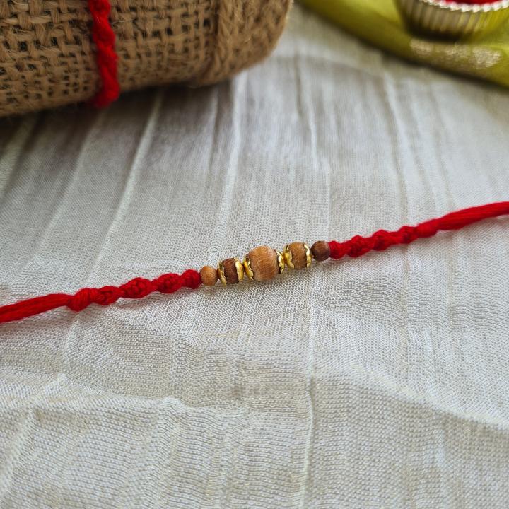 Sandal Wood Beads Rakhi 2