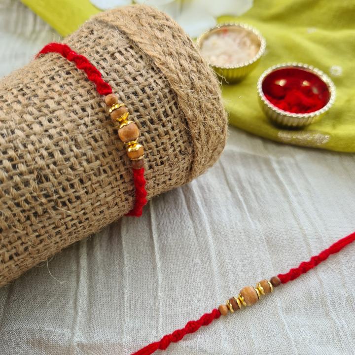 Sandal Wood Beads Rakhi 2