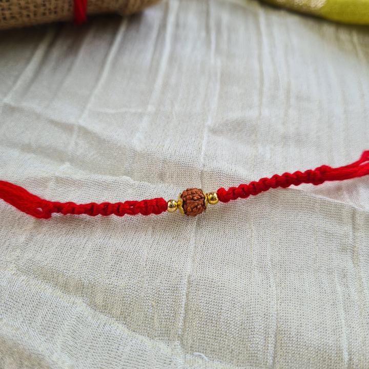 Red Rudraksh Rakhi