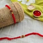 Red Rudraksh Rakhi