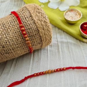 Sandal Wood Beads Rakhi 1