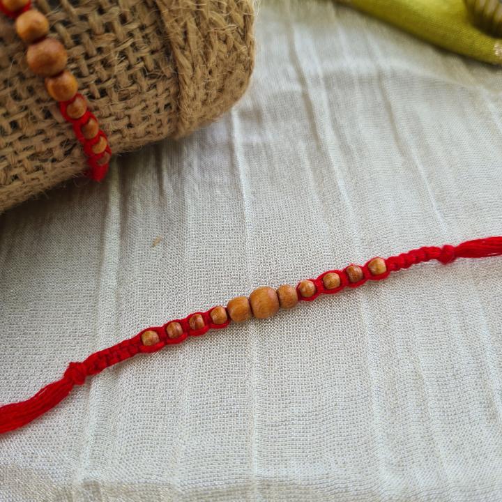 Sandal Wood Beads Rakhi 1