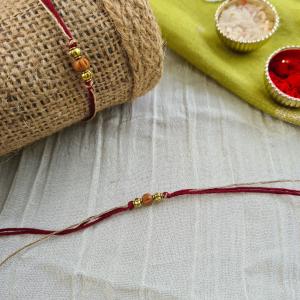 Sandal Wood Beads Rakhi 5