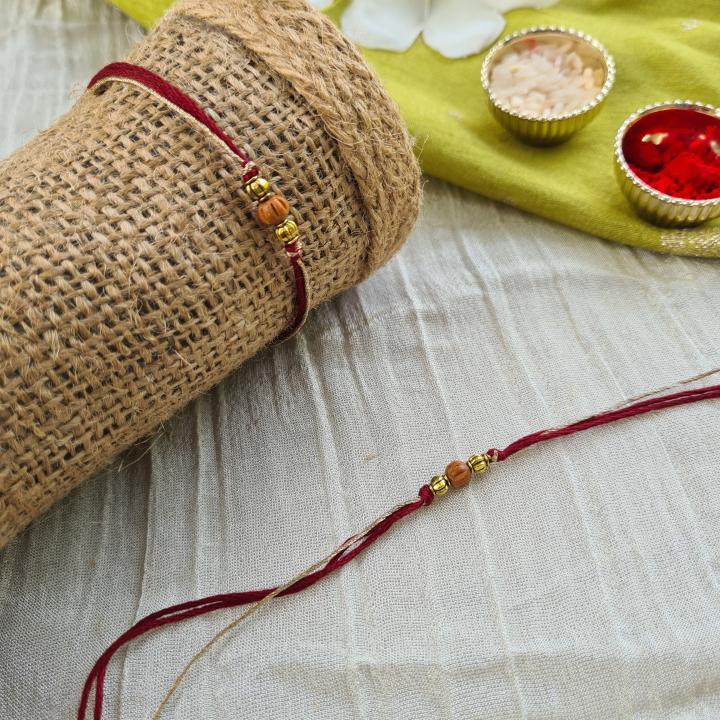 Sandal Wood Beads Rakhi 5
