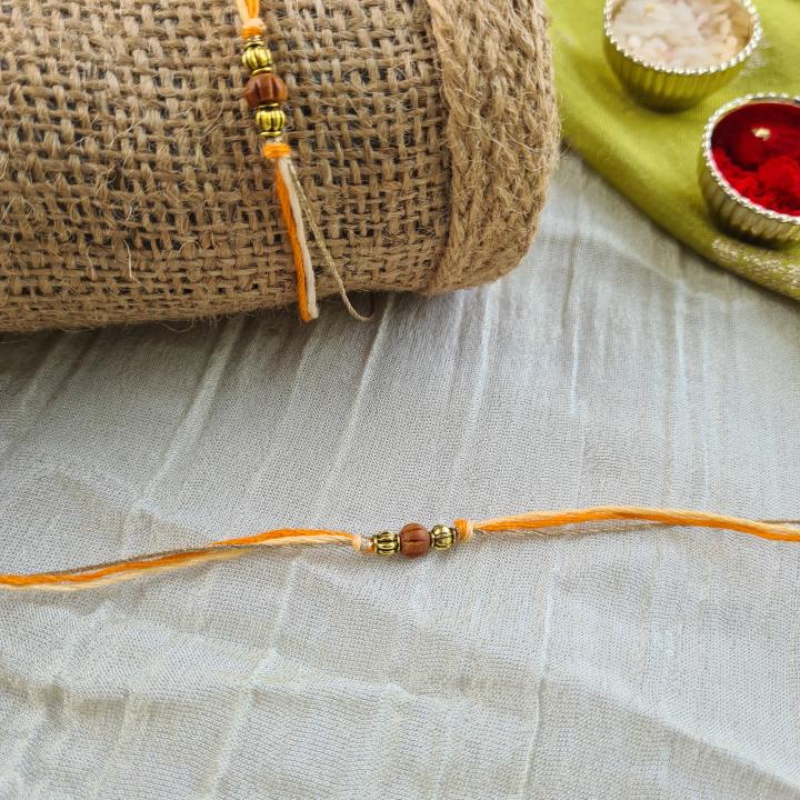 Sandal Wood Beads Rakhi 6