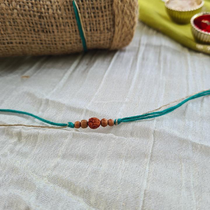 Simple Rudraksh Rakhi 1