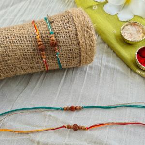Simple Rudraksh Rakhi 1