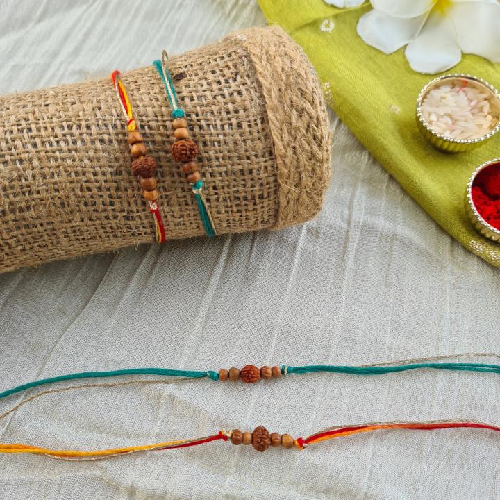 Simple Rudraksh Rakhi 2