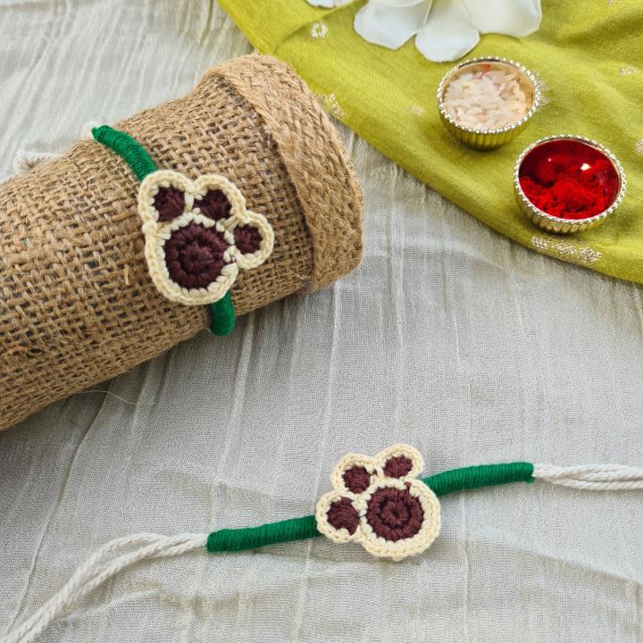 Dog paw crochet rakhi