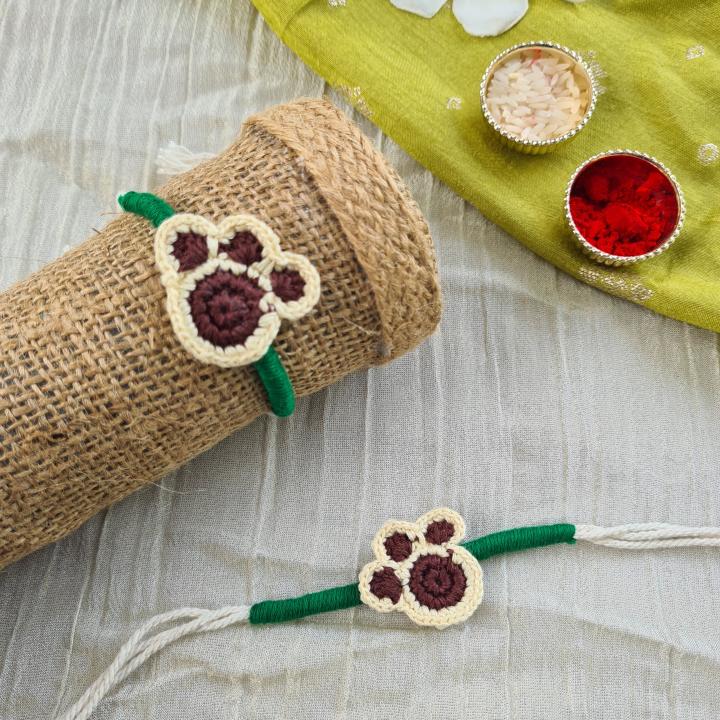 Dog paw crochet rakhi