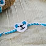 Blue teddy crochet rakhi