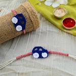 Blue car Rakhi Crochet
