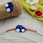 Blue car Rakhi Crochet
