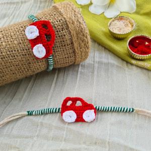 Red car Rakhi Crochet