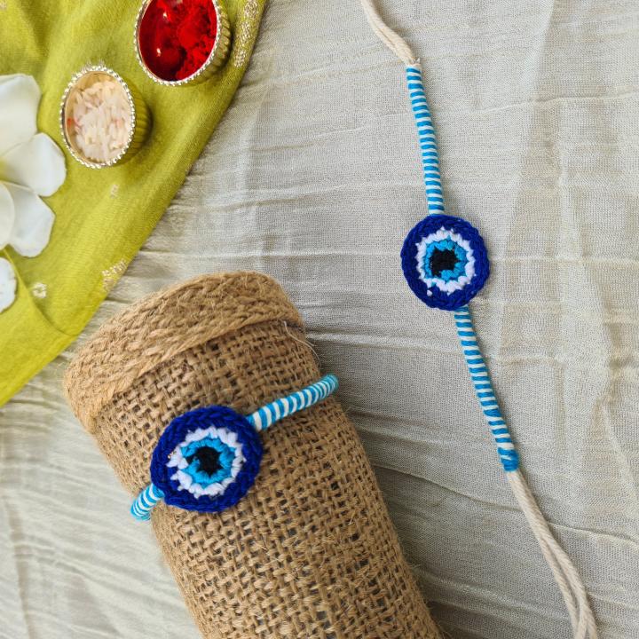 Evil Eye Rakhi Crochet
