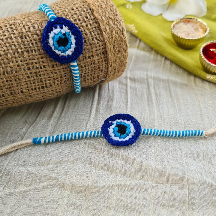 Evil Eye Rakhi Crochet