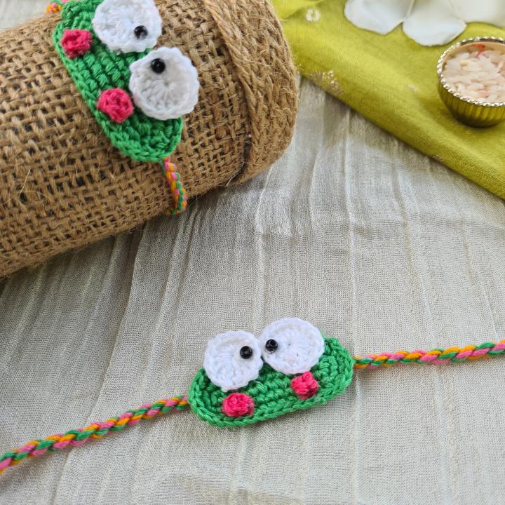 Frog Crochet rakhi