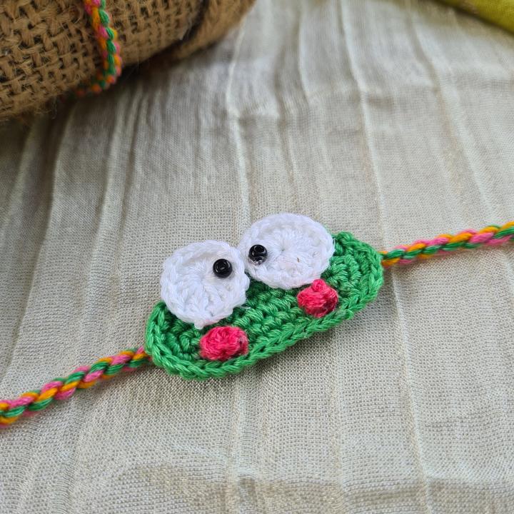 Frog Crochet rakhi