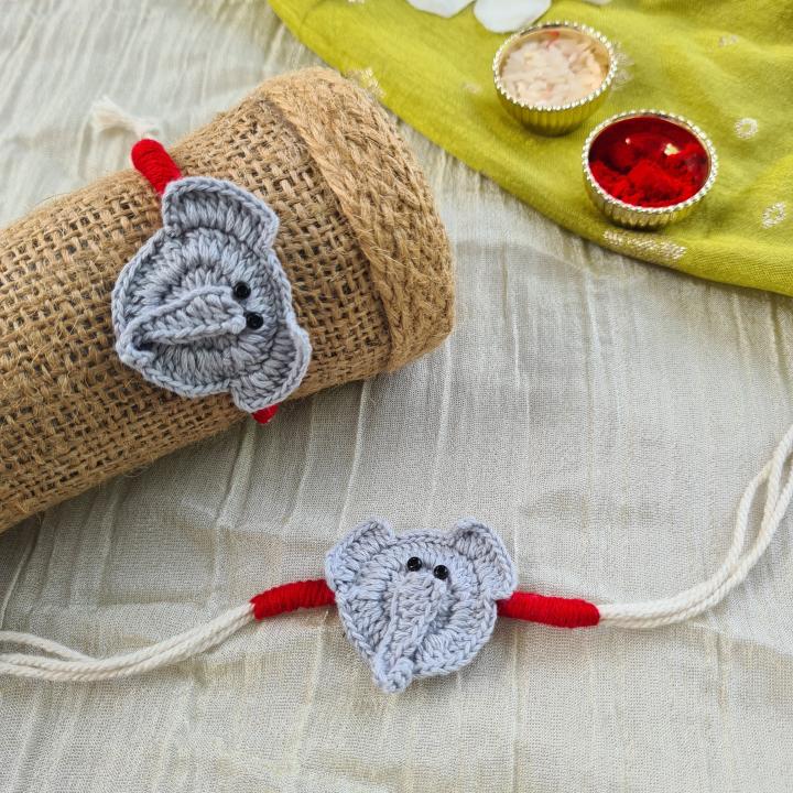 Elephant  Rakhi Crochet