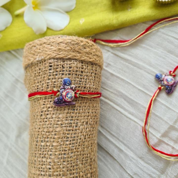 Simple Caption America Rakhi
