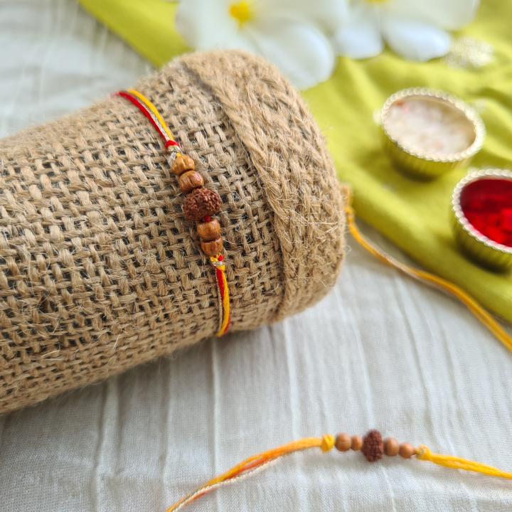 Simple Rudraksh Rakhi 2