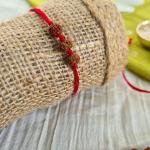 Red 3 Rudhraksh Rakhi