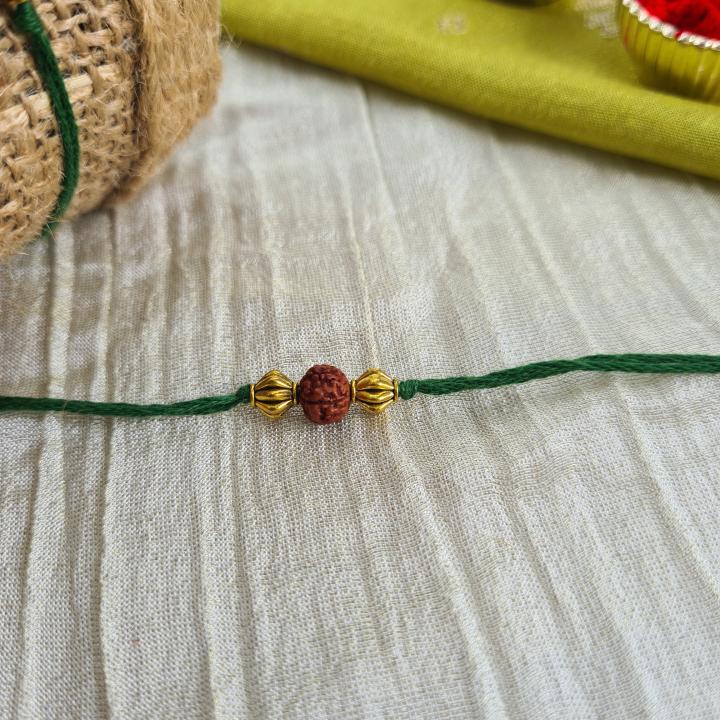 Green Rudraksh Rakhi