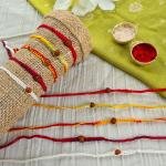 Red Rudraksh Rakhi