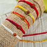 Red Rudraksh Rakhi