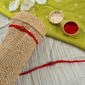 Red Rudraksh Rakhi