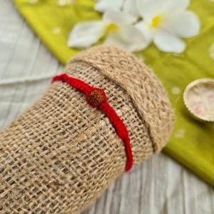 Red Rudraksh Rakhi