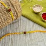 Lime Yellow Rudraksh Rakhi
