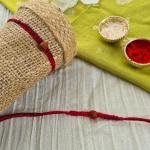 Red And Maroon Rudraksh Rakhi