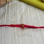 Red And Maroon Rudraksh Rakhi