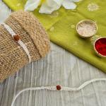 White Rudraksh Rakhi