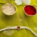 White Rudraksh Rakhi