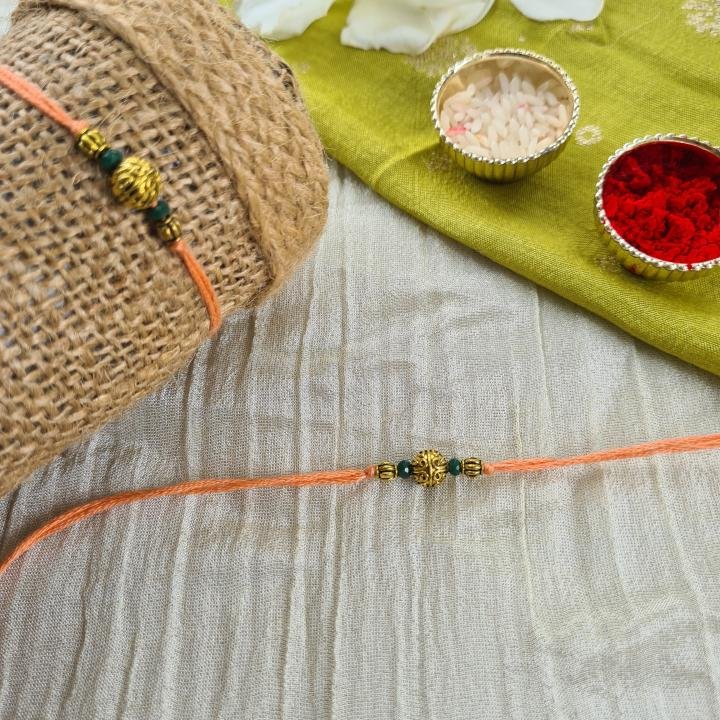 Peach Simple Rakhi